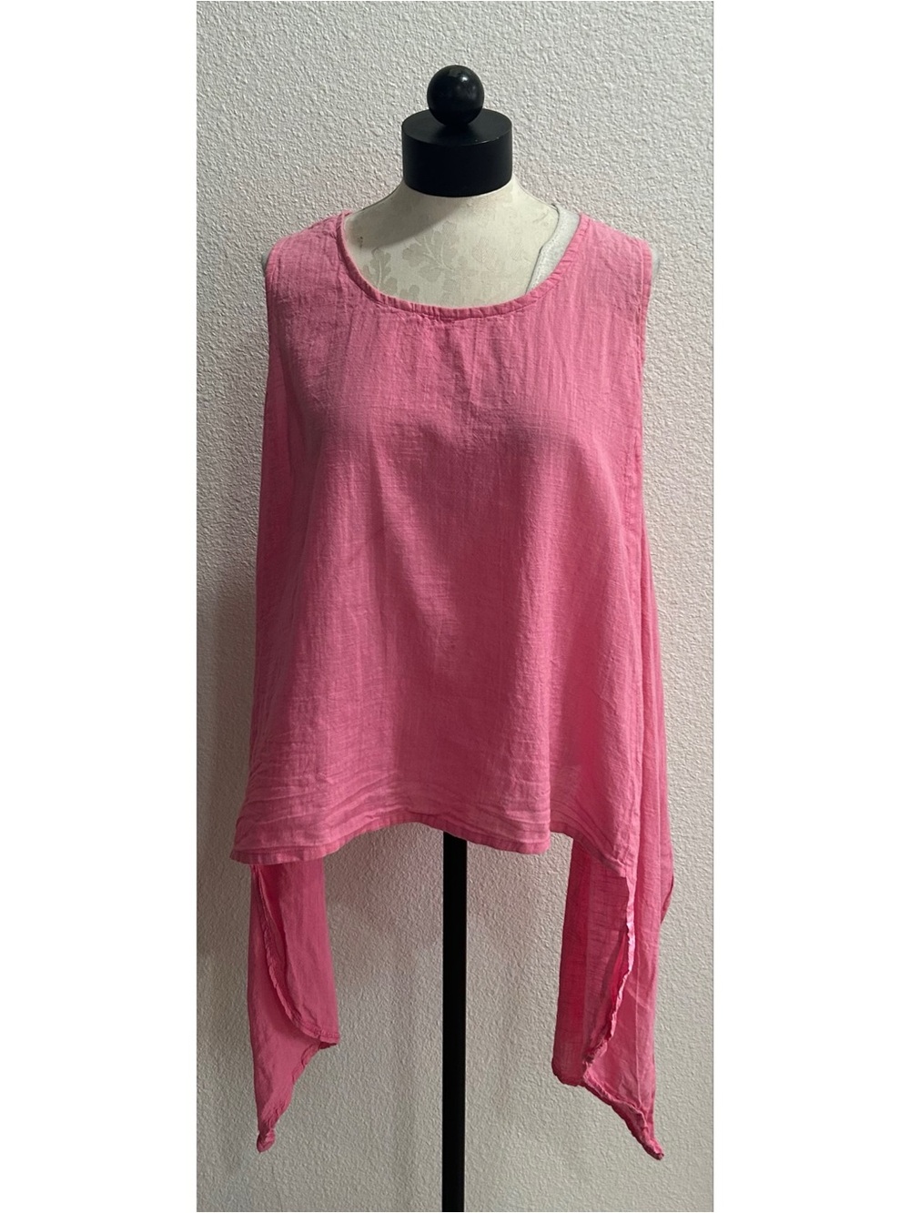 Belma NEW York Top Pant Set Pink OneSize Wide Leg Elastic Waist Lagenlook Cotton